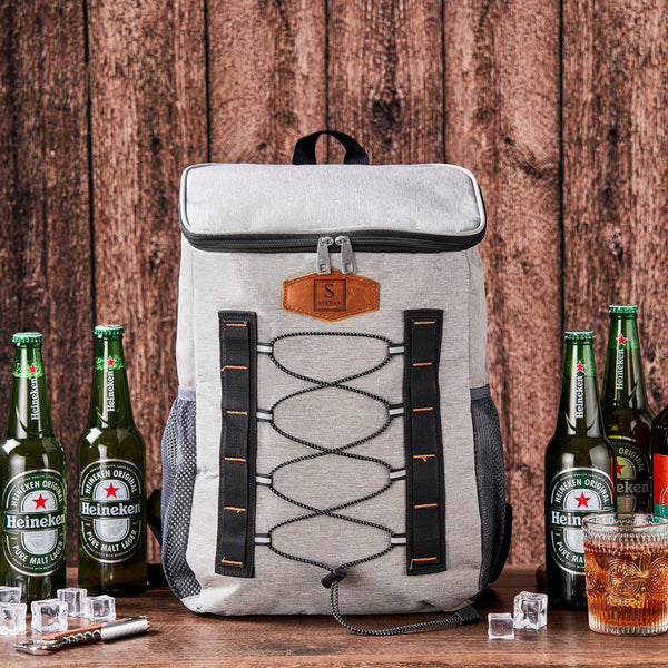 Personalized Groomsmen Cooler Backpack, Custom Lunch Cooler Bag, Golf – RockCow Leather Studio