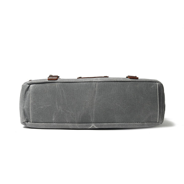 Graphite Camouflage Waxed Canvas Makeup Bag
