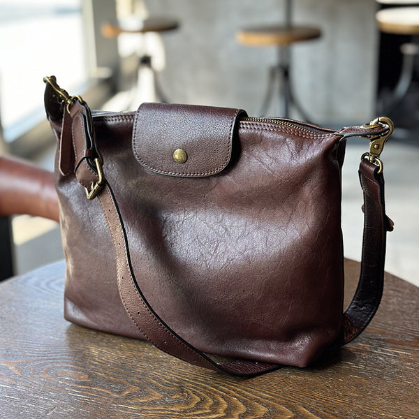 Large Women Leather Tote Bag, Full Grain Leather Shoulder Bag, Womens Leather Tote Bags for Work