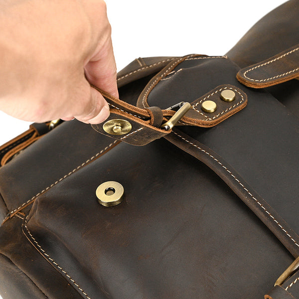 distressed leather computer backpack ladonna Leather Backpack For Men Retro Leather Travel Backpack Handmade Leather School Bag Large Laptop Bag Brown
