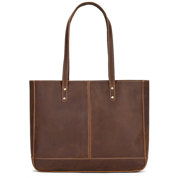 Leather Tote Bag For Women Full Grain Leather Handbag Leather Shopping Bag Women Shoulder Bag Leather Purse