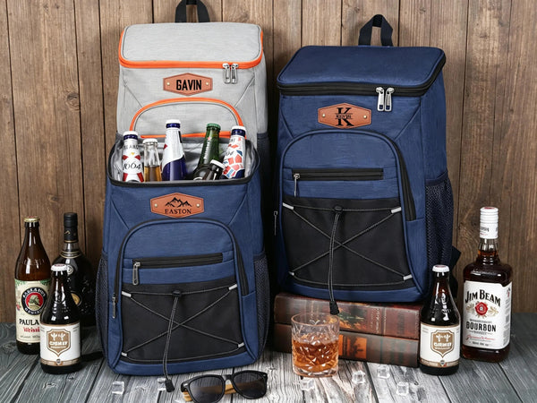 Personalized Groomsmen Cooler Backpack, Monogrammed Groomsman Golf Beer Cooler Bag