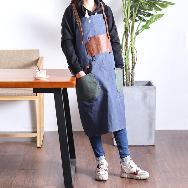 Personalized Waterproof Canvas Apron, Work Apron Studio Shop Apron Hairdresser Apron Painter Apron Crafter Apron Cooking Apron