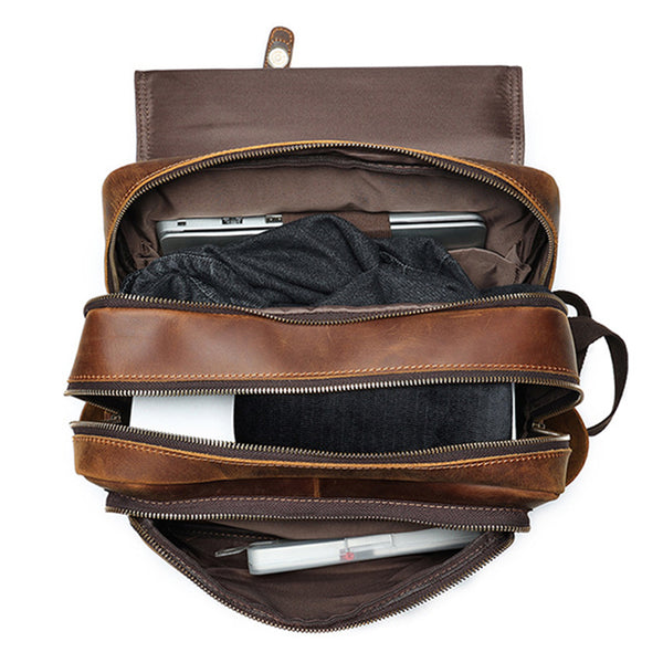 ROCKCOW Handmade Leather Travel Backpack, Designer Backpacks  display picture 1
