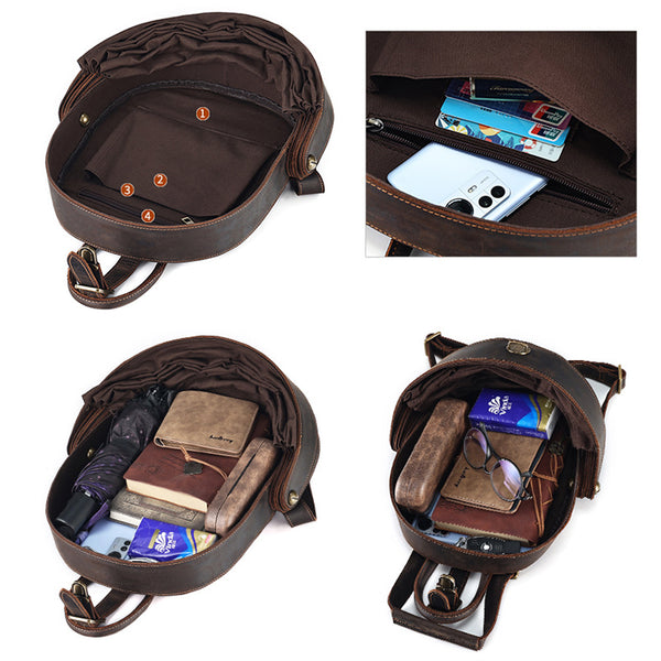 black vintage haiku leather backpack Unique Leather Backpack Handmade Vintage Leather Backpack Full Grain Leather Retro Beetle Rucksack Small