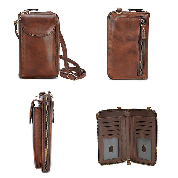 Vegetable Tanned Leather Crossbody Phone Bag Handmade Unisex Small Cel – RockCow Leather Studio Vegetable Tanned Leather Crossbody Phone Bag Handmade Unisex Small Cel – RockCow Leather Studio