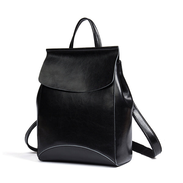 Vintage Leather College Backpack, Shoulder Bag, Fashion  display picture 3