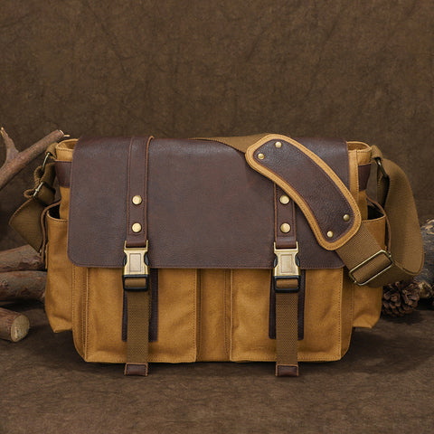 Waterproof Canvas Camera Bag Shoulder Bag Case SLR/DSLR Camera Bags Canvas And Leather Camera Bags