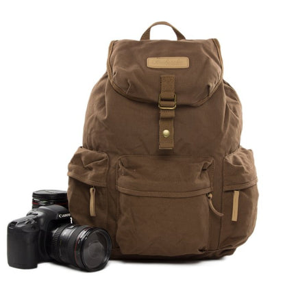 Flash Sale Canvas Camera Backpack Canvas DSLR Camera Bag Travel Backpack