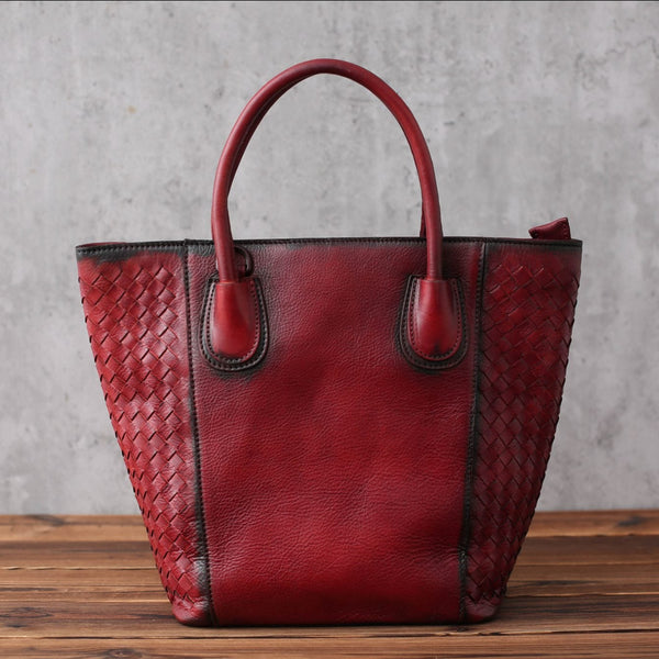 Flash Sale Handmade Vintage Leather Women Tote Bag, Shopper Bag, Ladies Handbag