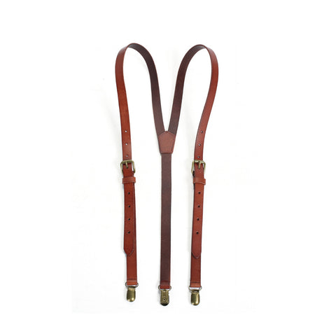 Genuine Leather Suspenders, Groomsman Wedding Suspenders - ROCKCOWLEATHERSTUDIO