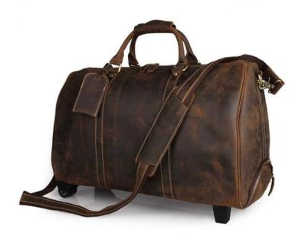 Handmade Extra Large Vintage Full Grain Leather Travel Bag, Duffle
