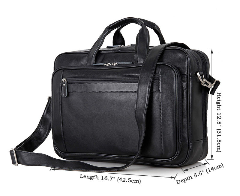 Big Capacity Laptop Messenger Bag Business Briefcase Men Leather Bags