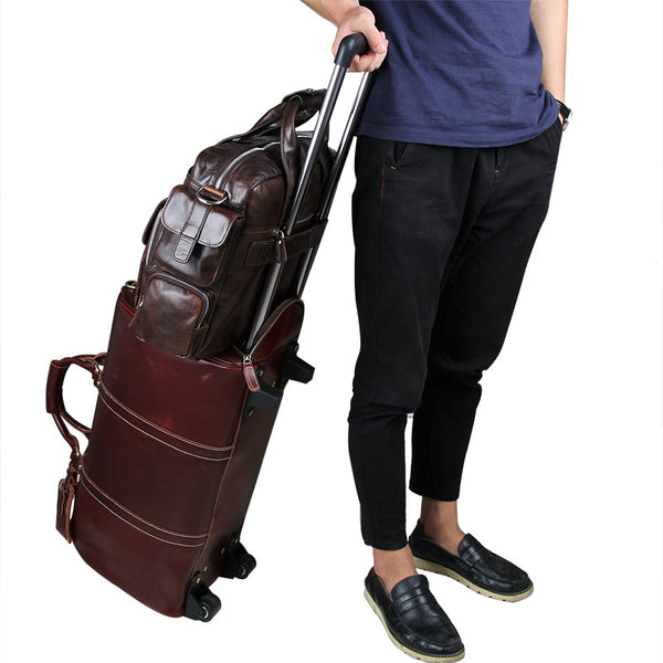 Flash Sale Vintage Leather Messenger Bag Mens Leather Briefcase – RockCow Leather Studio