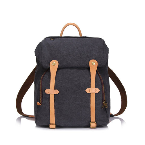 Retro Canvas Travel Backpack Large Capacity Canvas Backpack Men Canvas School Backpack YD1956 - ROCKCOWLEATHERSTUDIO