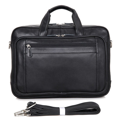 Big Capacity Laptop Messenger Bag Business Briefcase Men Leather Bags Side Bags 7367 - ROCKCOWLEATHERSTUDIO