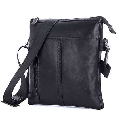 New Fashion Messenger Bags Casual Leather Bags For Men Leather Messenger Corssbody Side Shoulder Bag 1023A - ROCKCOWLEATHERSTUDIO