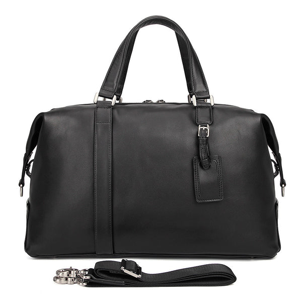Top Grain Leather Briefcase Travel Duffle Bag Men's Large Handbags 6007A - ROCKCOWLEATHERSTUDIO