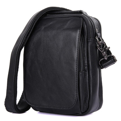 New Fashion Messenger Bags Casual Leather Bags For Men Leather Messenger Corssbody Side Shoulder Bag 1012 - ROCKCOWLEATHERSTUDIO