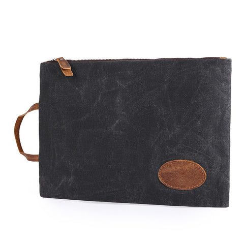 Casual Waterproof Canvas Leather Handbag, Vintage Men Hand Bag Purse Bag 8811 - ROCKCOWLEATHERSTUDIO