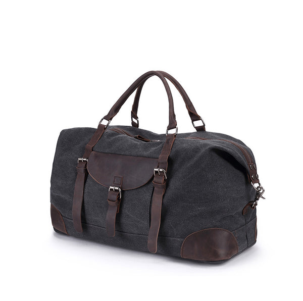 S-zone Canvas Leather Weekender bag