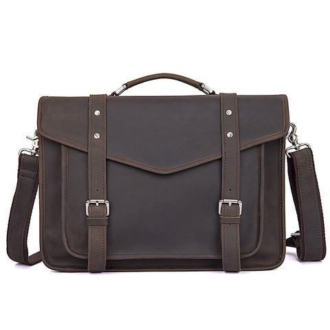 Mens Leather Crossbody Bag Leather Messenger Bag For Men Best Messenger Bags 7377 - ROCKCOWLEATHERSTUDIO