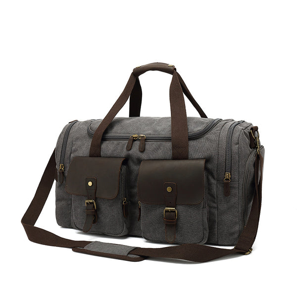Canvas Retro Travel Bag Men Casual Canvas Tote Bag Canvas Shoulder Mes – RockCow Leather Studio
