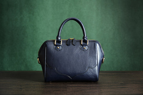 Custom Handmade Vegetable Tanned Italian Leather Tote Bag Lady Bag Women Handbag  D045 - ROCKCOWLEATHERSTUDIO