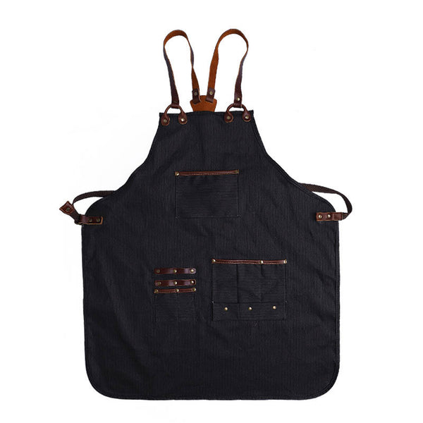 Waterproof Apron Leather And Canvas Tool Apron Craftsman Apron YD5895 - ROCKCOWLEATHERSTUDIO