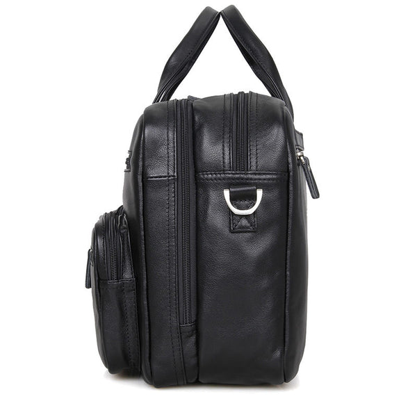 Big Capacity Laptop Messenger Bag Business Briefcase Men Leather