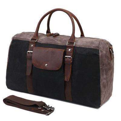Military Duffle Bag ,Travel Duffel Bags Canvas with Leather Duffle Bag, Travel Bags for Men 5675 - ROCKCOWLEATHERSTUDIO
