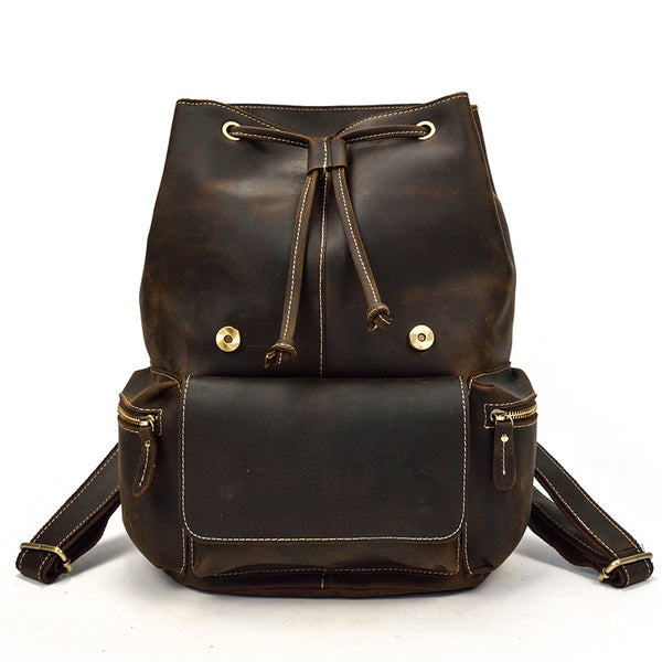 Crazy Horse Leather Backpack Laptop Backpack Travel Backpack Mens Crazy Horse Leather Backpack Laptop Backpack Travel Backpack Mens