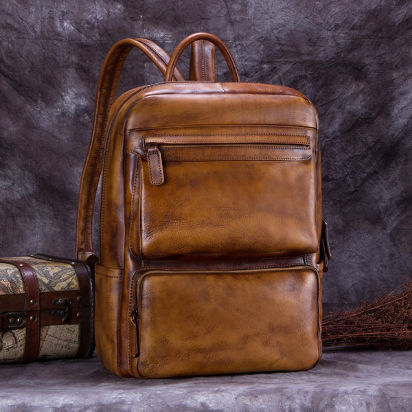 Full Grain Leather Backpack Purse, Backpacks for Women, Designer Backpacks - ROCKCOWLEATHERSTUDIO