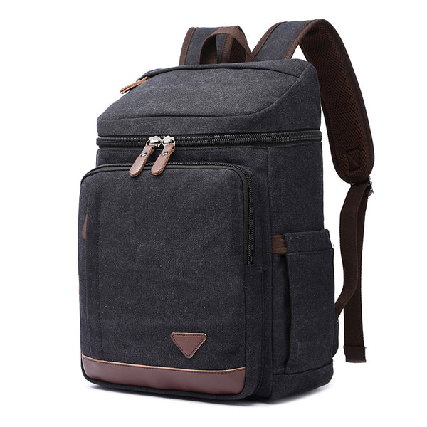 backpacks for school and hiking Canvas Backpack Casual Canvas Travel Backpack Men's School Backpack Handmade Hiking Backpacks Navy
