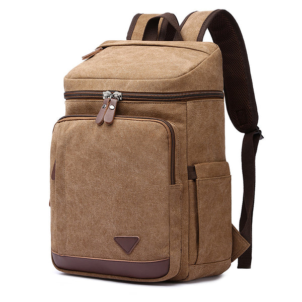 backpacks for school and travel Canvas Backpack Casual Canvas Travel Backpack Men's School Backpack Ha – RockCow Leather Studio