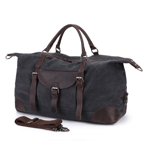 Canvas Travel Bag Canvas And Full Grain Leather Duffle Bag Leather With Canvas Weekender Bag