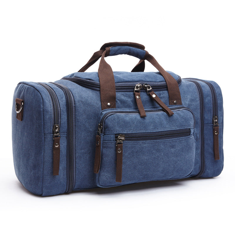 Canvas Travel Duffel Bag Canvas Weekend Bag Casual Carry On Bag For Me – RockCow Leather Studio Canvas Travel Duffel Bag Canvas Weekend Bag Casual Carry On Bag For Me – RockCow Leather Studio