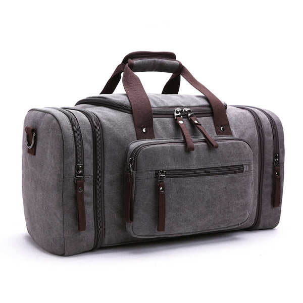 Canvas Travel Duffel Bag Canvas Weekend Bag Casual Carry On Bag For Men And Women