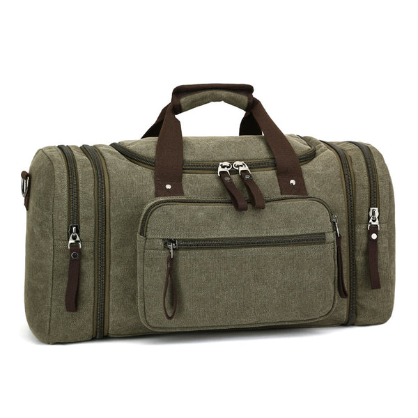 Canvas Travel Duffel Bag Canvas Weekend Bag Casual Carry On Bag For Men And Women - ROCKCOWLEATHERSTUDIO