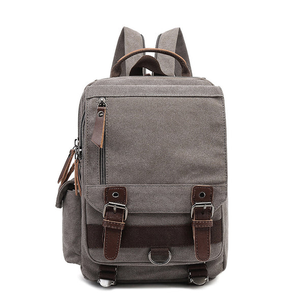 Canvas With Leather Backpack Canvas Shoulder Bag Canvas Travel Backpack