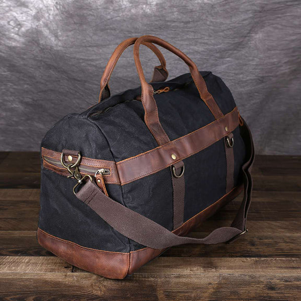 Canvas Travel Bag Waxed Canvas Duffle Bag Men Weekender Bags Gym Bags ...