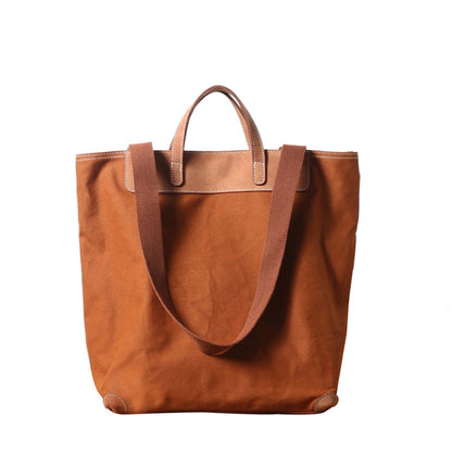 Durable Canvas Tote Bag Casual Shoulder Bags Unisex Canvas Handbags Shopping Bag FX88809 - ROCKCOWLEATHERSTUDIO