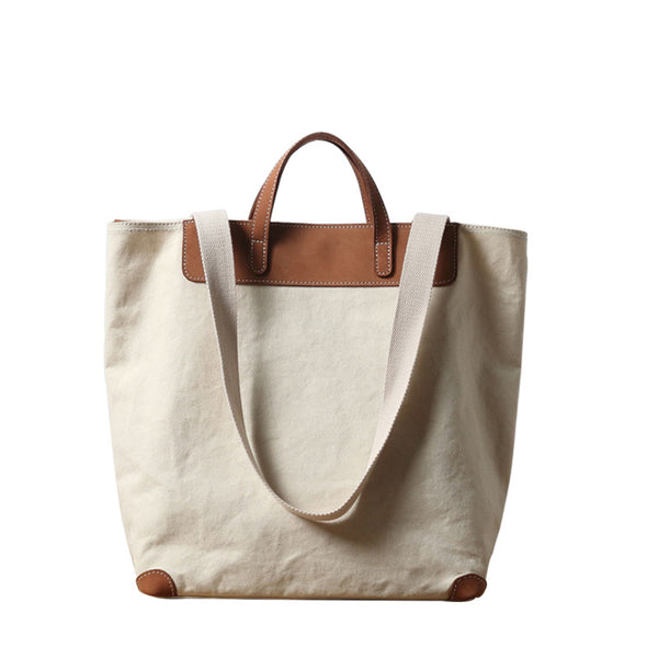 Durable Canvas Tote Bag Casual Shoulder Bags Unisex Canvas Handbags Shopping Bag FX88809 - ROCKCOWLEATHERSTUDIO