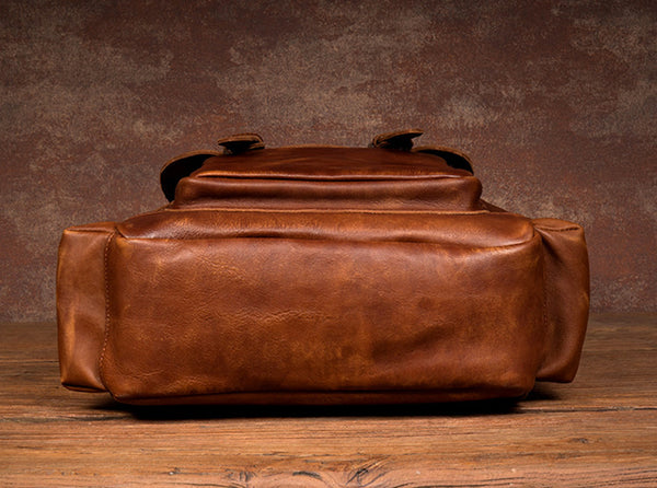 Leather Genuine Backpack Bag Men Rucksack S Laptop Vintage Shoulder Travel  New