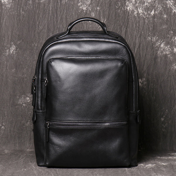 Full Grain Leather Backpack For Men, Leather Travel Backpack Stylish Laptop Backpack