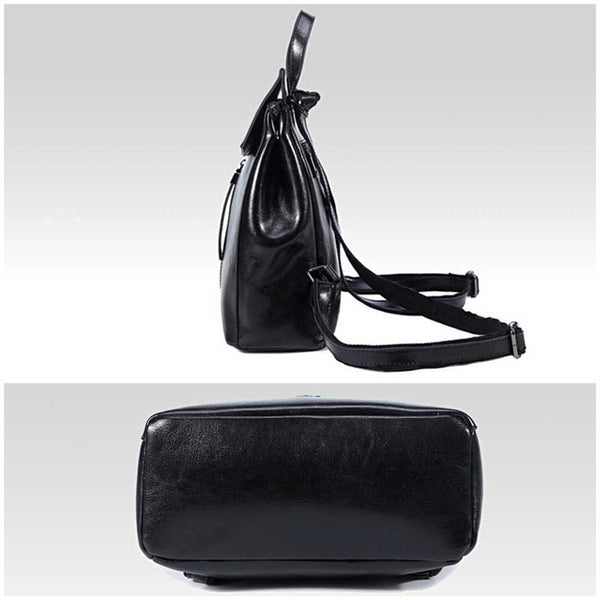 Full Grain Leather Backpack Purse for Women, Stylish Leather