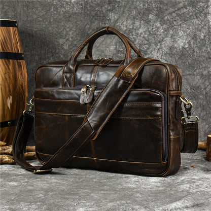 Minimalist Leather Briefcase Laptop Bag Designer Handbag ZB02 –  ROCKCOWLEATHERSTUDIO
