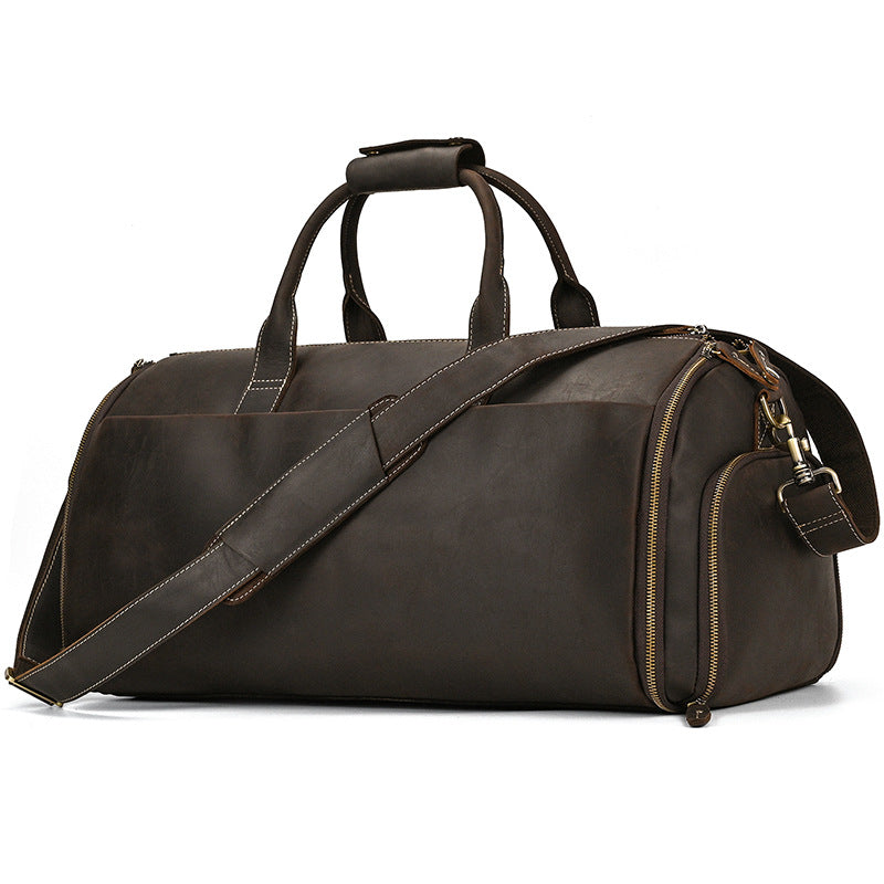 Globetrotter - Full-grain Leather Weekender Garment Bag - Black/Camel – THE  OUTLIERMAN