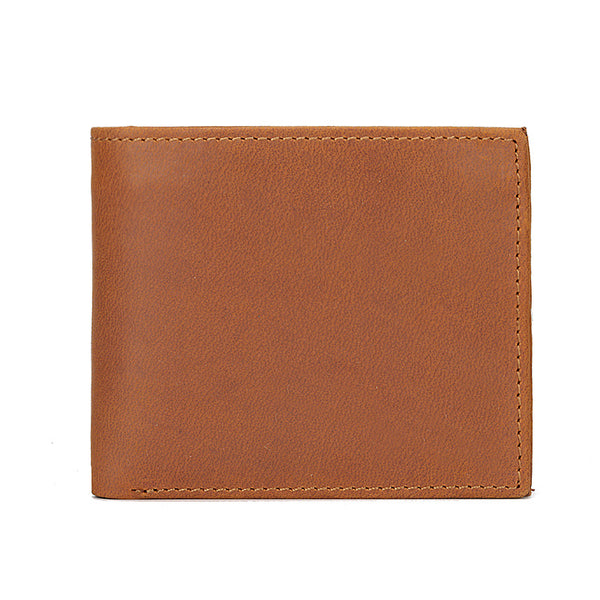 Full Grain Leather Wallet Leather Bifold Wallet Handmade Short Wallet For Mens