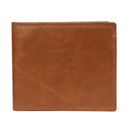 Full Grain Leather Wallet Leather Short Bifold Wallet Handmade Mens Leather Wallet
